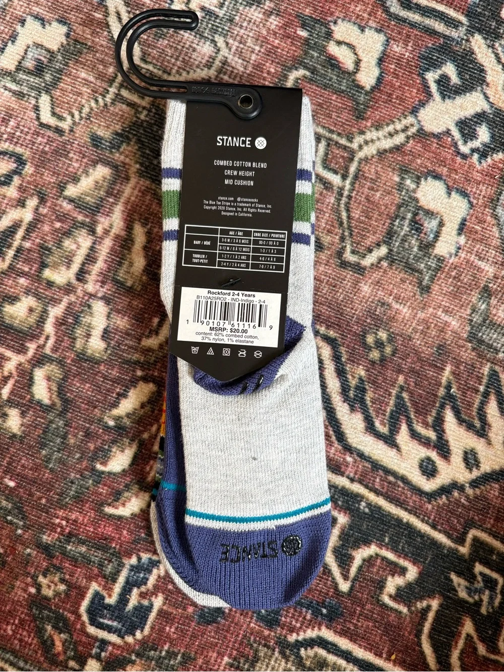 Stance 3 Pack Casual Striped Crew Socks - Multicolor